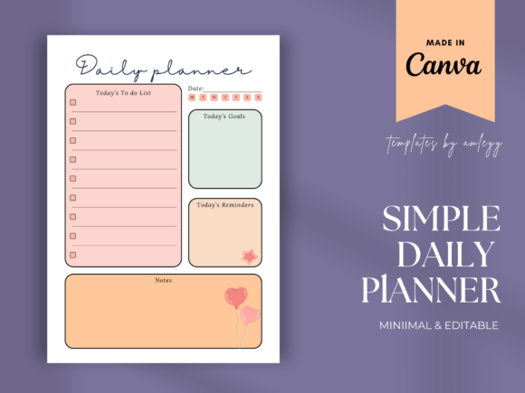 Download Free Simple Daily Planner Template - Premium Bundle