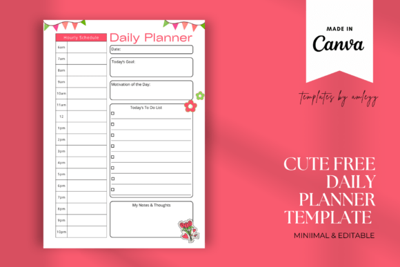 Download Free Cute Simple Daily Planner Template - Premium Resources